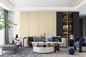 郴州轻奢风格-客厅